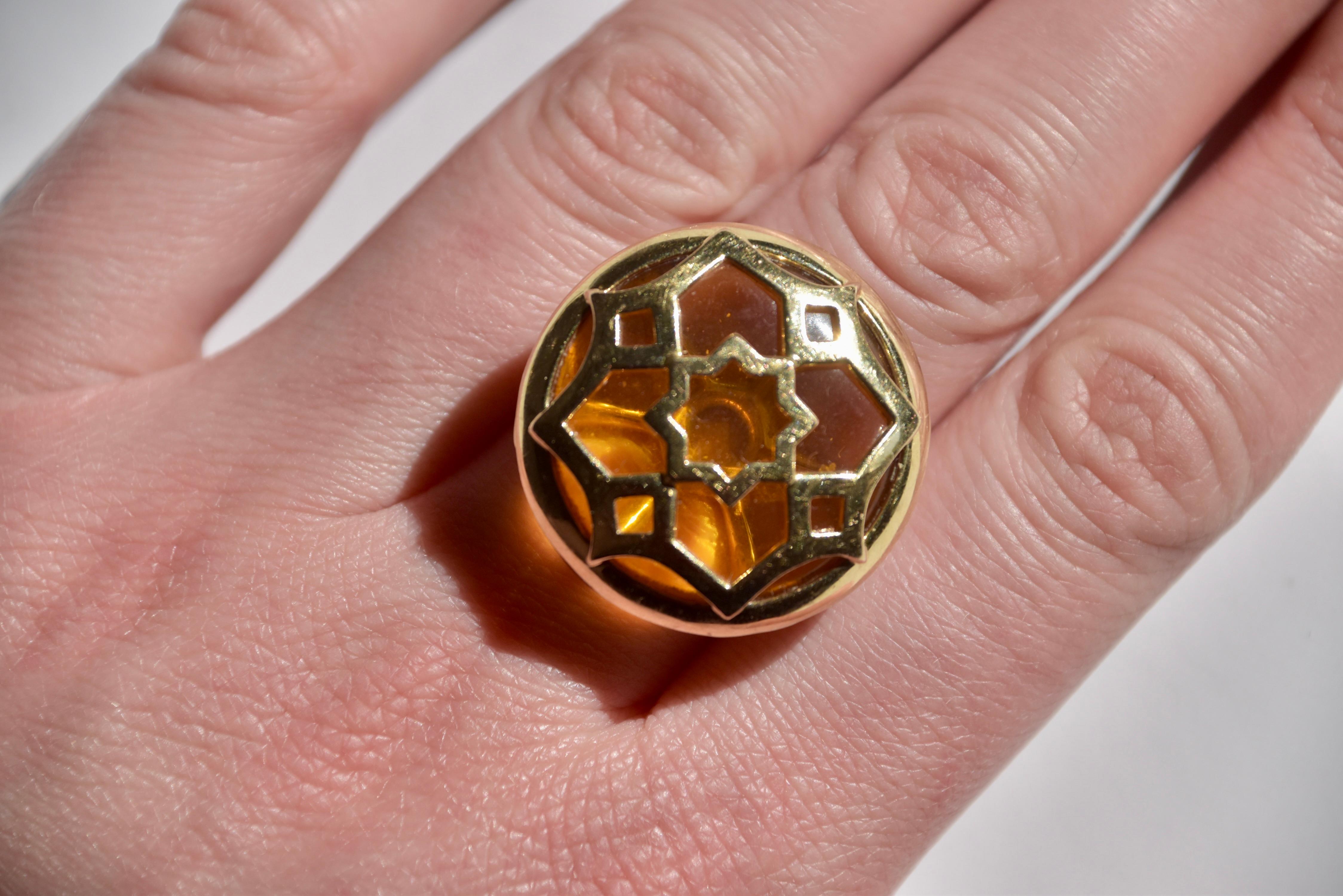 Contemporaneo Anello Marrakech in oro e opale di Paloma Picasso for Tiffany & Co. 1980 in vendita