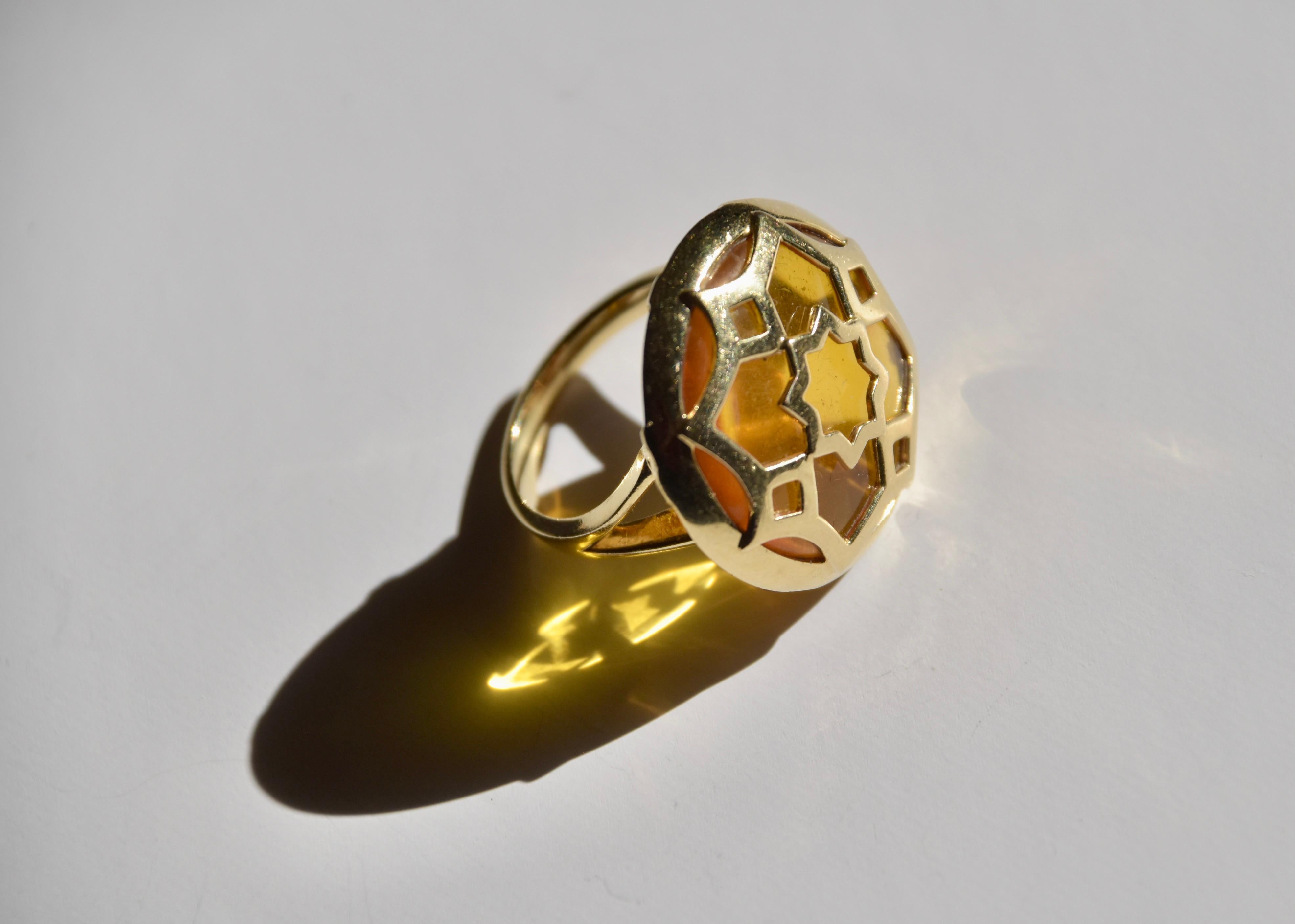 Cabochon Anello Marrakech in oro e opale di Paloma Picasso for Tiffany & Co. 1980 in vendita