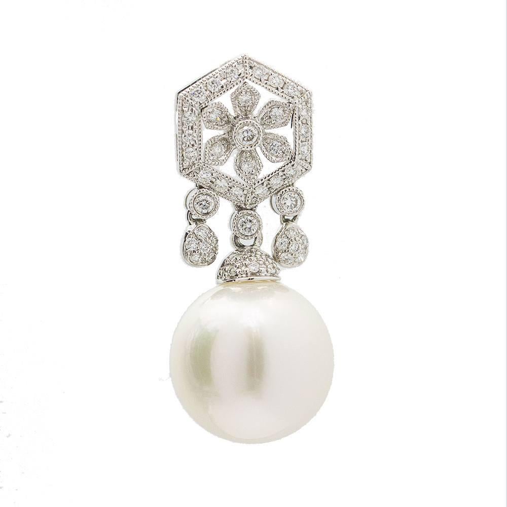 Gold and Pearl ART DECO Pendant In New Condition For Sale In BARCELONA, ES