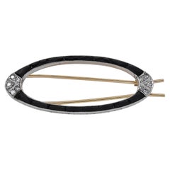 Gold and Platinum Art Deco Barrette
