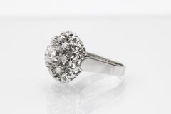 Gold and platinum ring with diamonds, France, mid-20th century.