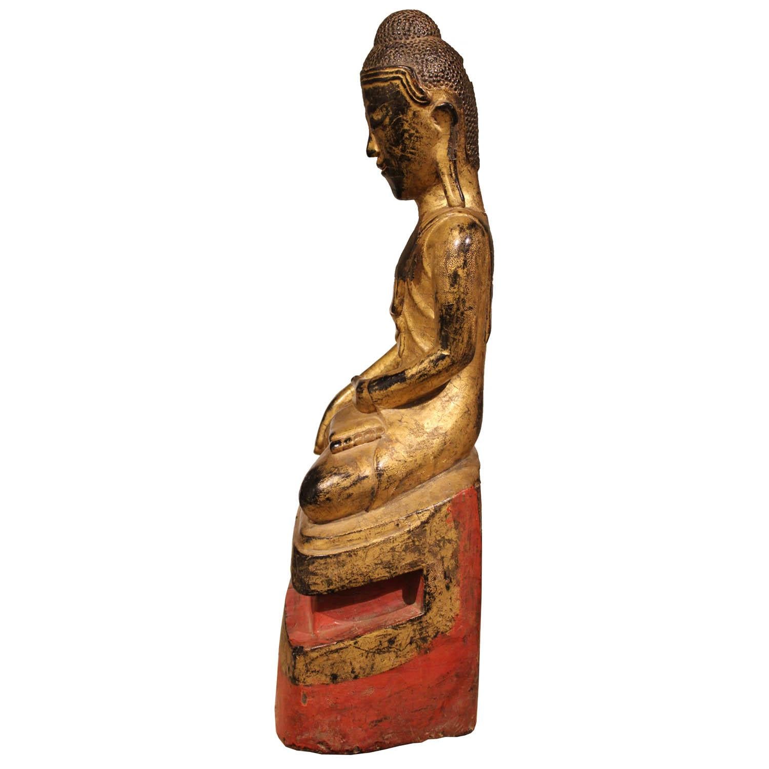 Gold and Red Sitting Monk 1