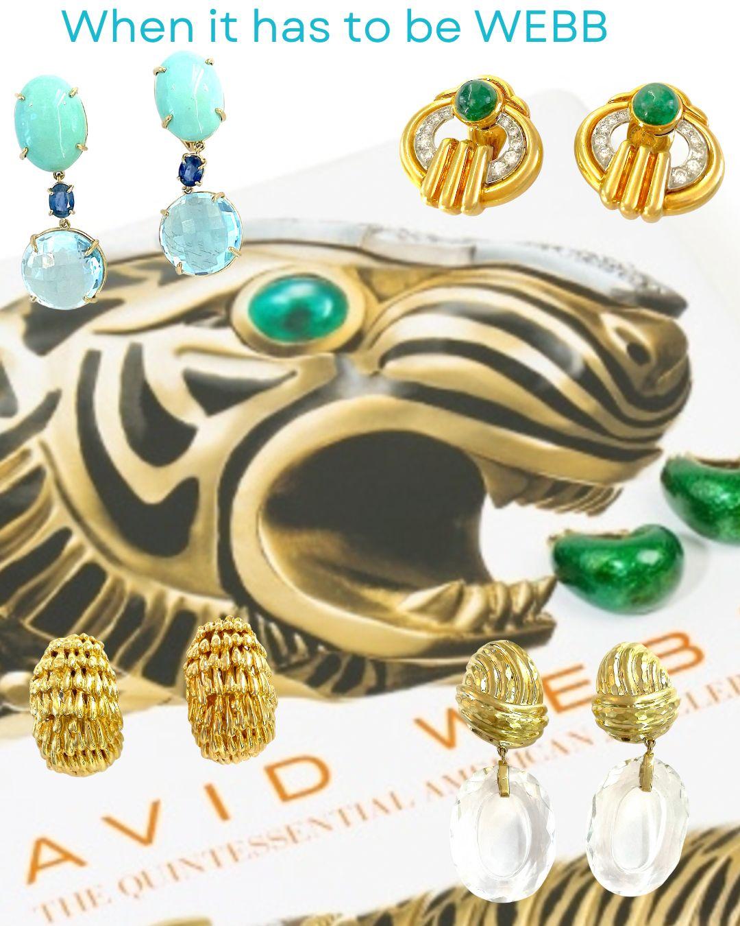 Gold and Rock Crystal Drop Ear Clips by A. Clunn In New Condition For Sale In New York, NY