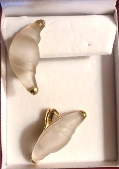 Gold and rock crystal LaLaounis earrings