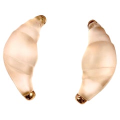 Gold and rock crystal LaLaounis earrings