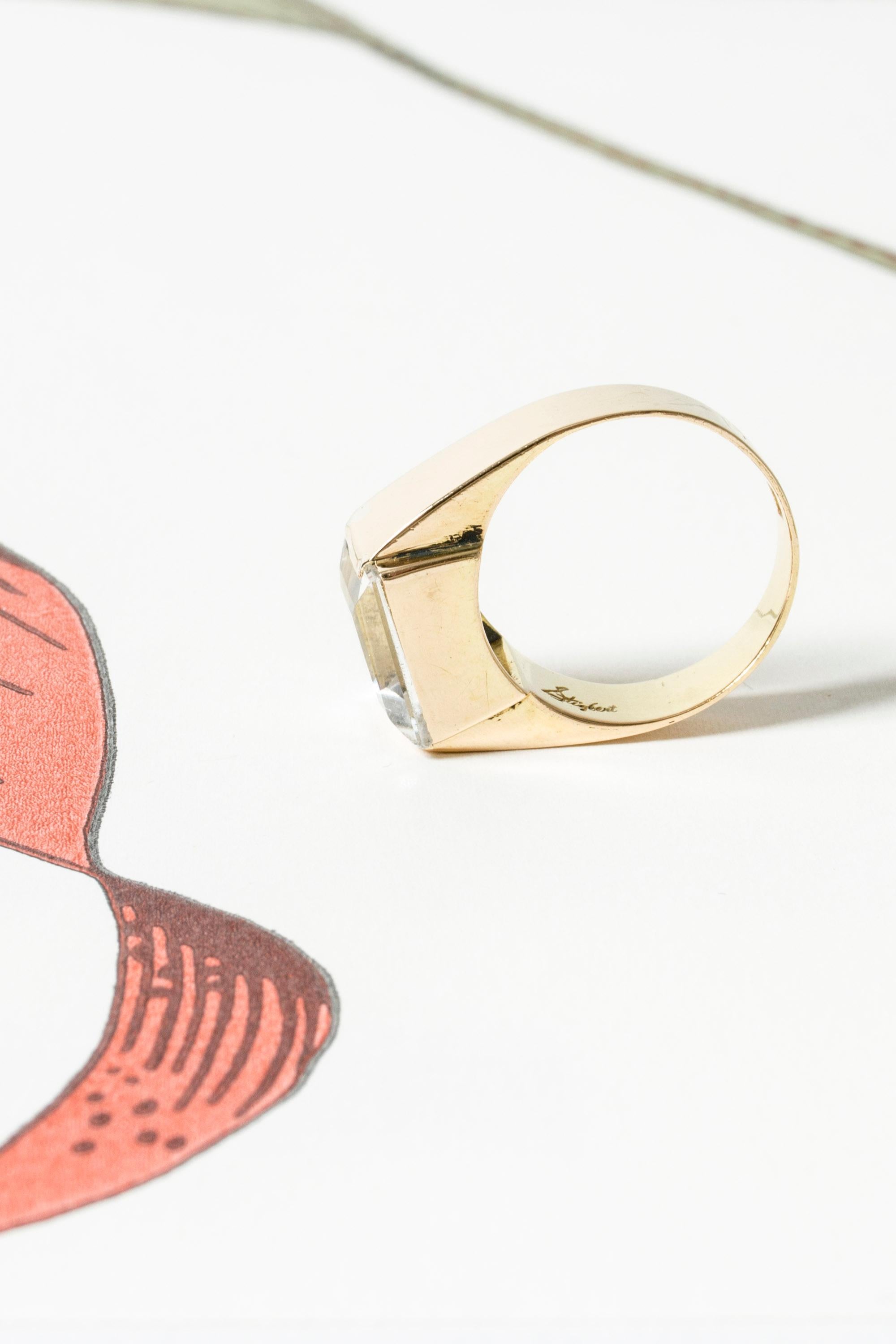 geoffrey beene gold ring