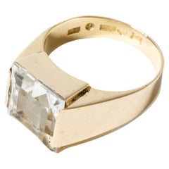 Gold and Rock Crystal Ring from Stigbert, Sweden, 1949