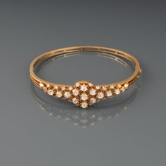 Gold and Rose cut Diamonds Antique Bracelet