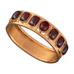 Gold and Rubellites French Antique Bracelet