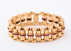 Gold and Ruby Bracelet