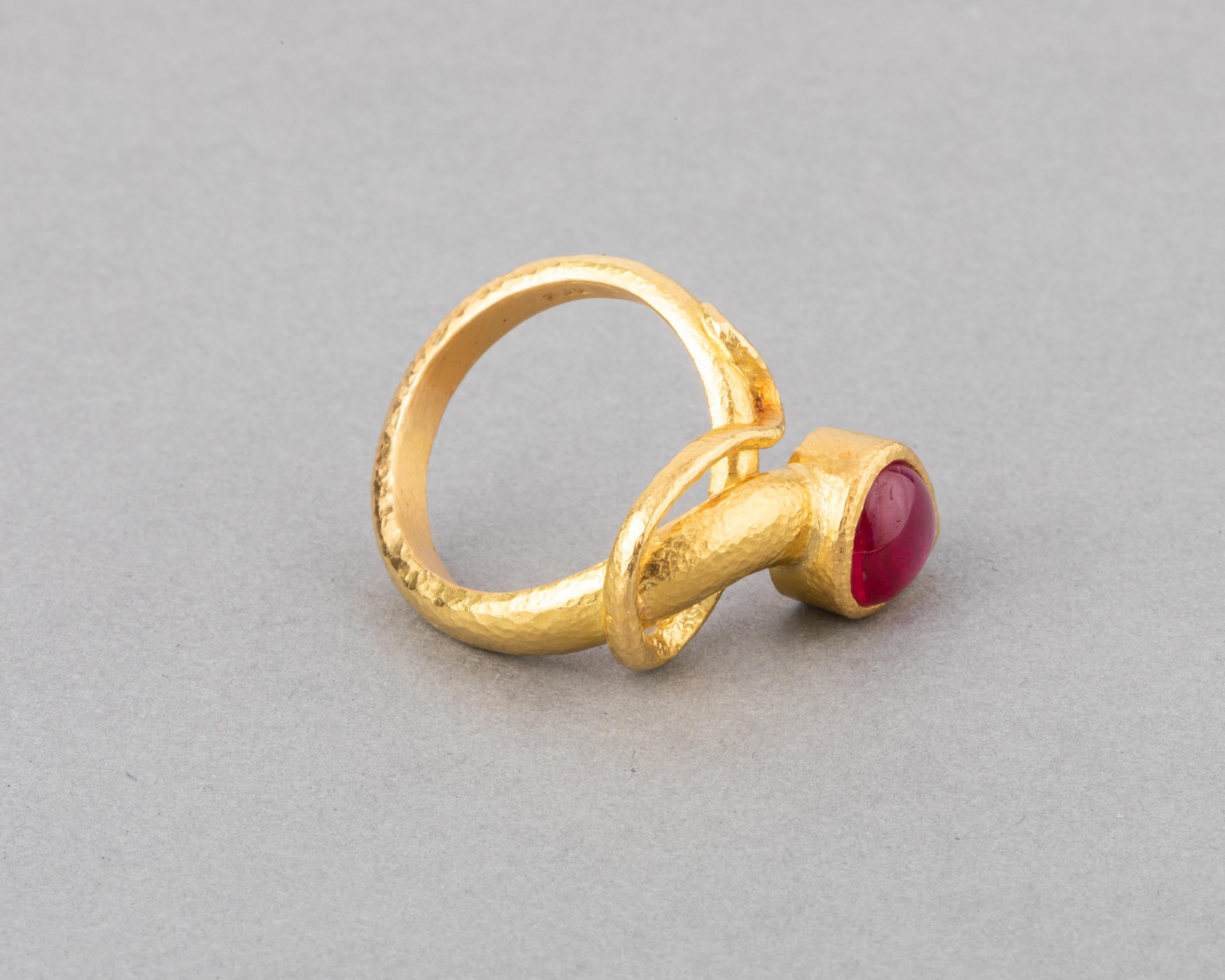 Gold and Ruby French Ring by Bernardeau 2