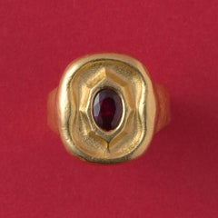 Gold and Ruby Rudolf Steiner Ring