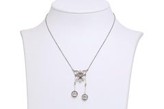 Platinum & Gold Art Nouveau Antique Pendant 2.70 Ct Old Mine Cut Diamonds