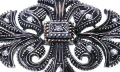 Broche en or et argent sertie de diamants