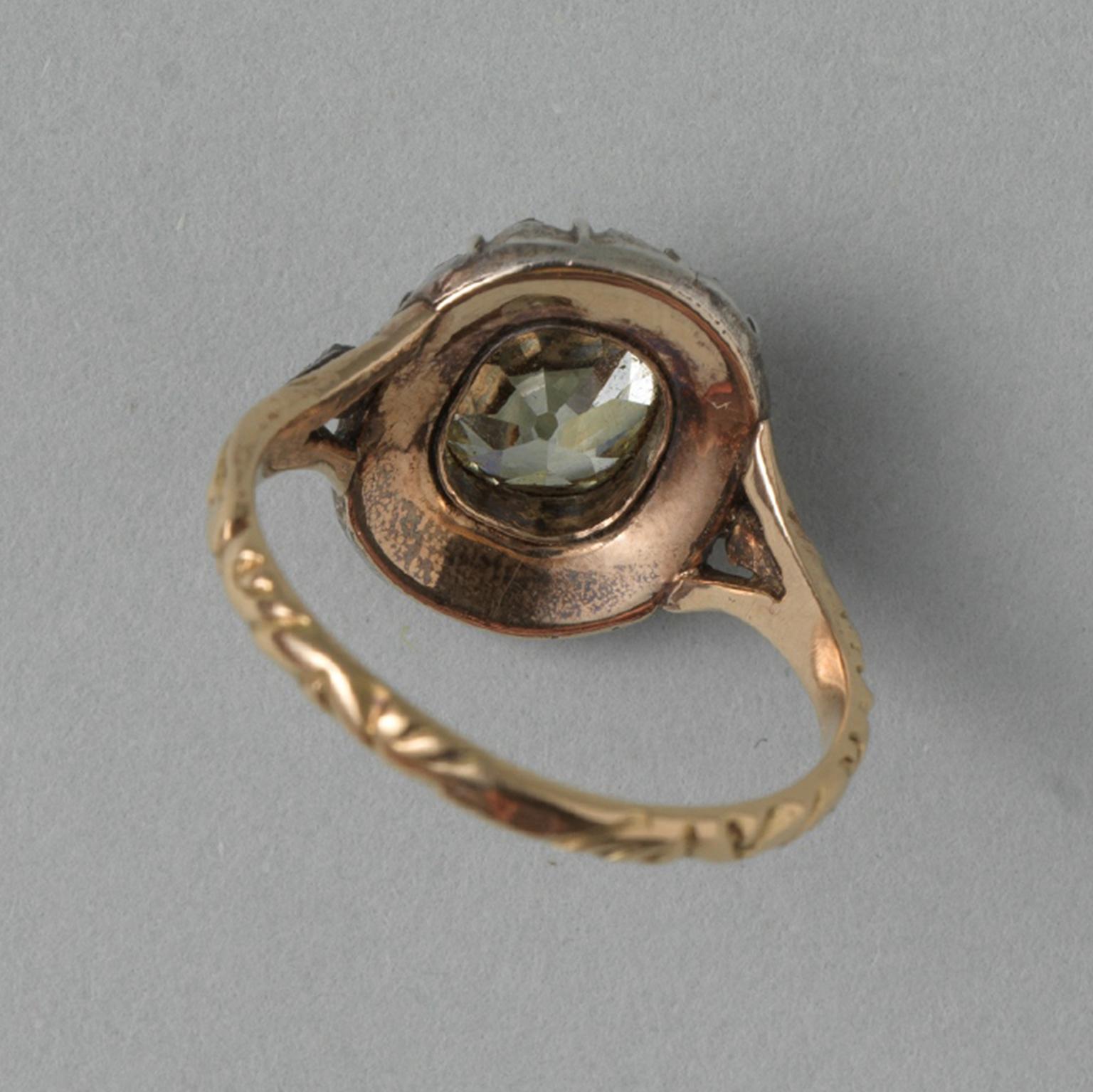 Victorian Gold and Silver Diamond Ring