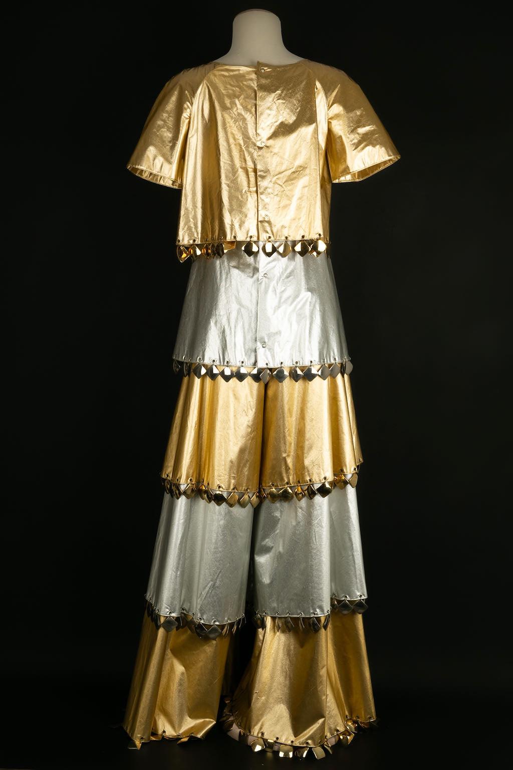 Women's Gold and Silver Dress Paco Rabanne, Size 36FR For Sale