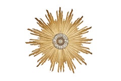 Gold and Silver Gilded, Antique Sunburst