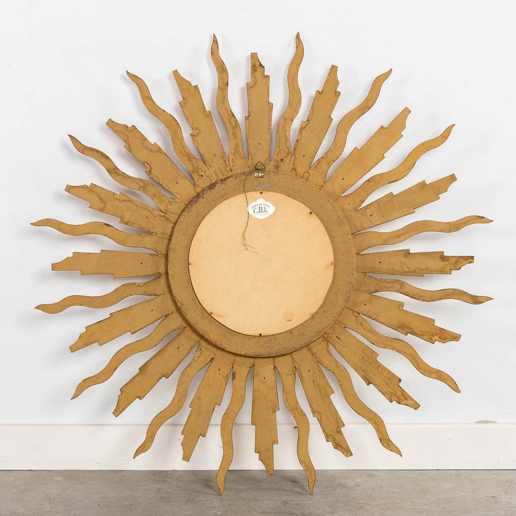 Gold und Silber Mitte des Jahrhunderts Giltwood Vintage Sunburst Mirror (20. Jahrhundert) im Angebot