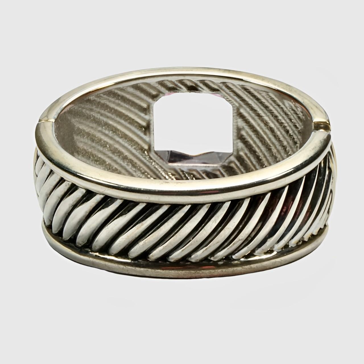 da uomo o donna Bracciale con braccialetto a forma di braccialetto placcato in oro e argento con pietra di resina ametista pallida in vendita