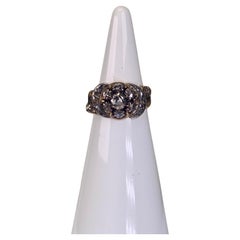 Antique Gold and silver ring with diamonds, Portuguese, 18th/19th century