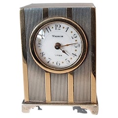 Gold and Silver Sub Miniature Carriage Clock by Wegelin