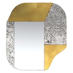 Gold and Speckled WG.C1.A Hand-Crafted Wall Mirror