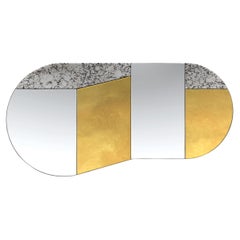 Gold and Speckled WG.C1.C Hand-Crafted Wall Mirror