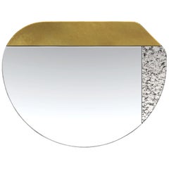 Gold and Speckled WG.C1.E Hand-Crafted Wall Mirror