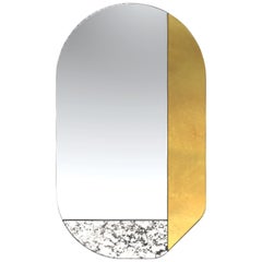 Gold and Speckled WG.C1.G Hand-Crafted Wall Mirror