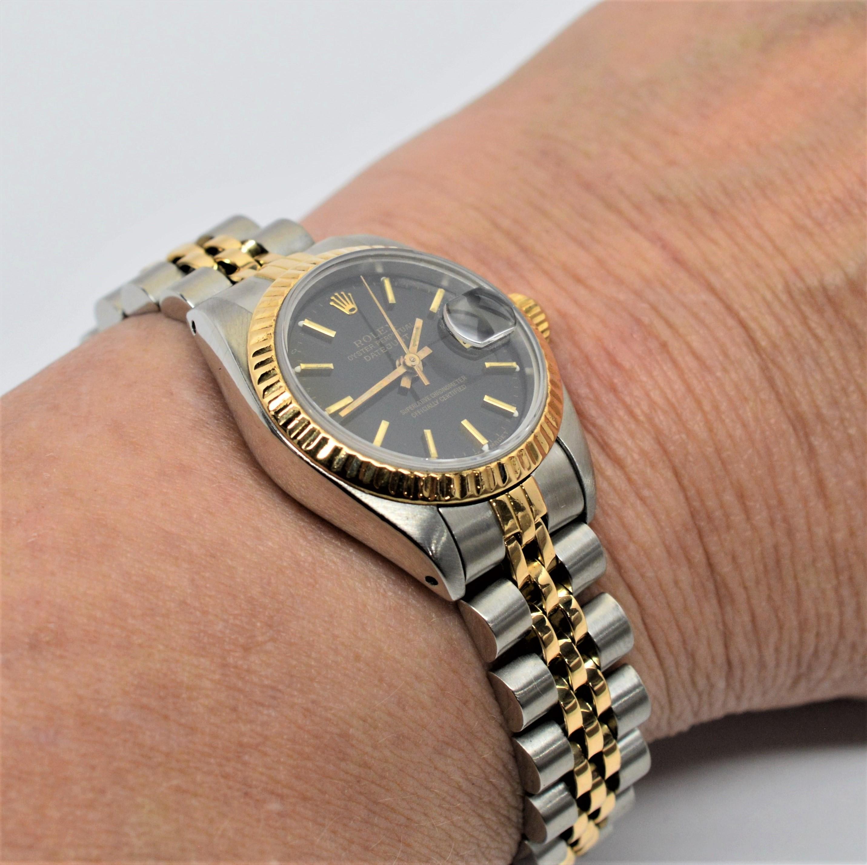 Gold and Stainless Steel Rolex Watch Model 69173 2