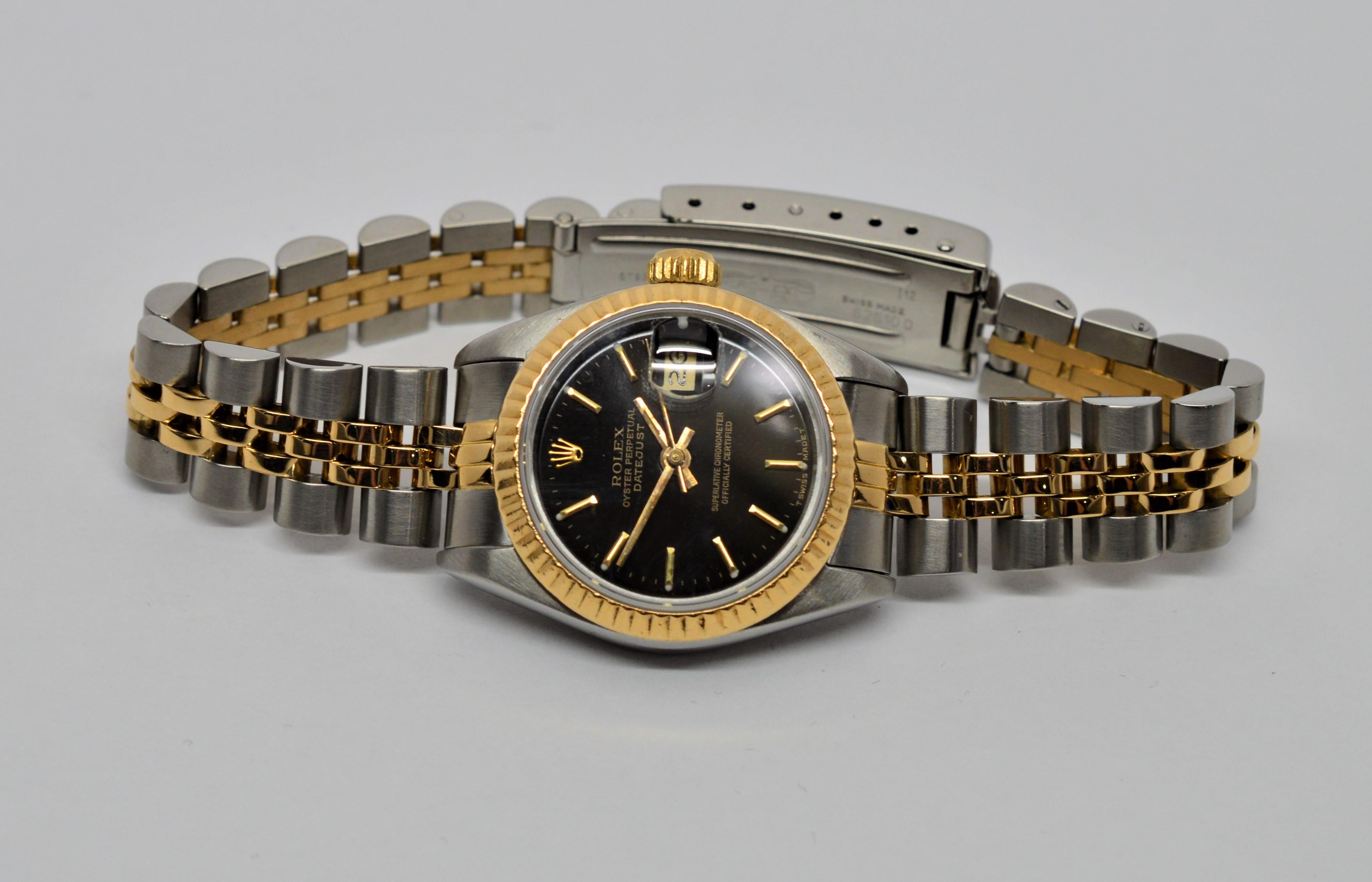 Gold and Stainless Steel Rolex Watch Model 69173 3