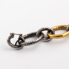 Gold and Sterling Link Bracelet