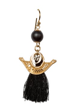 Gold and Tassel Earrings