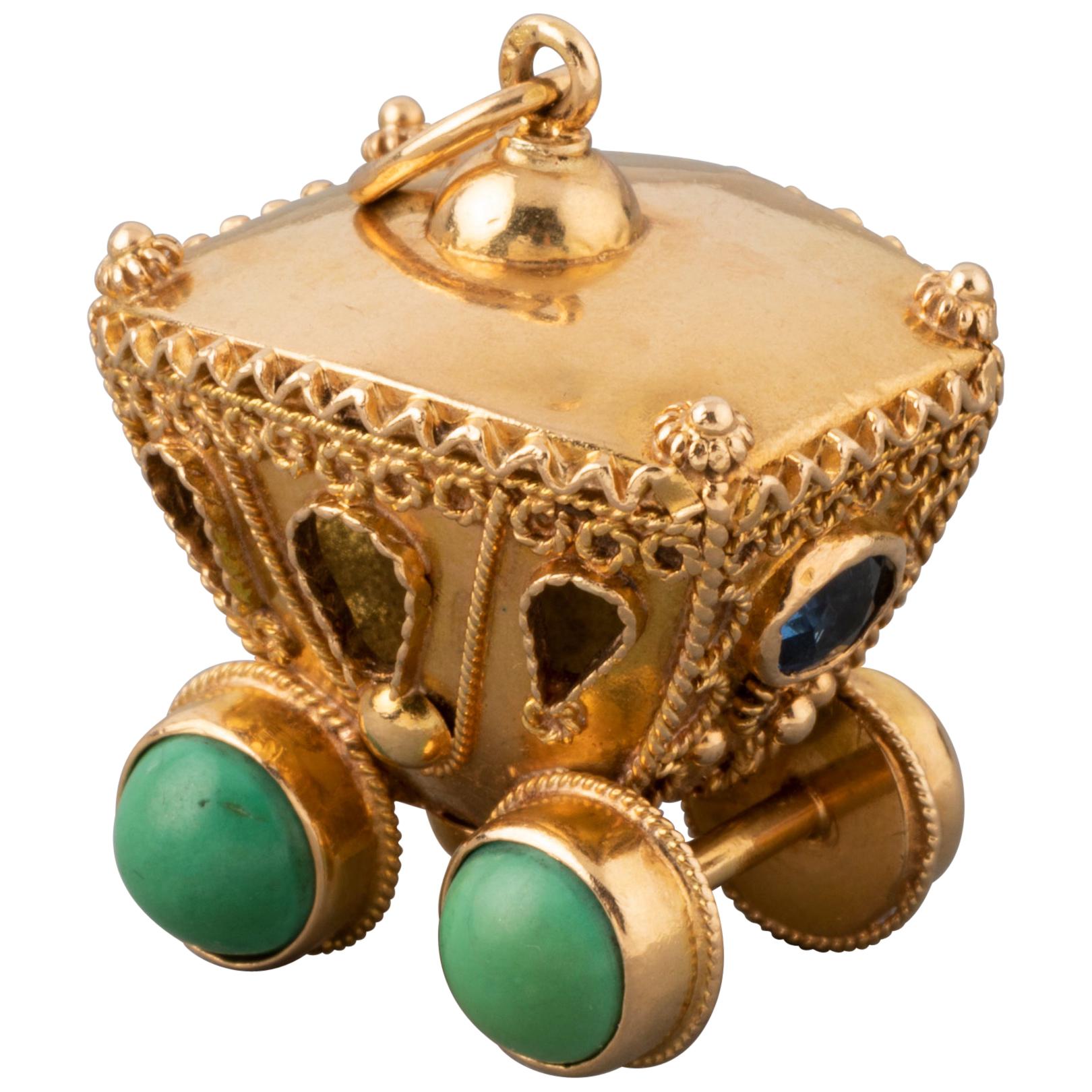 Gold and Turquoises Italian Vintage Charm