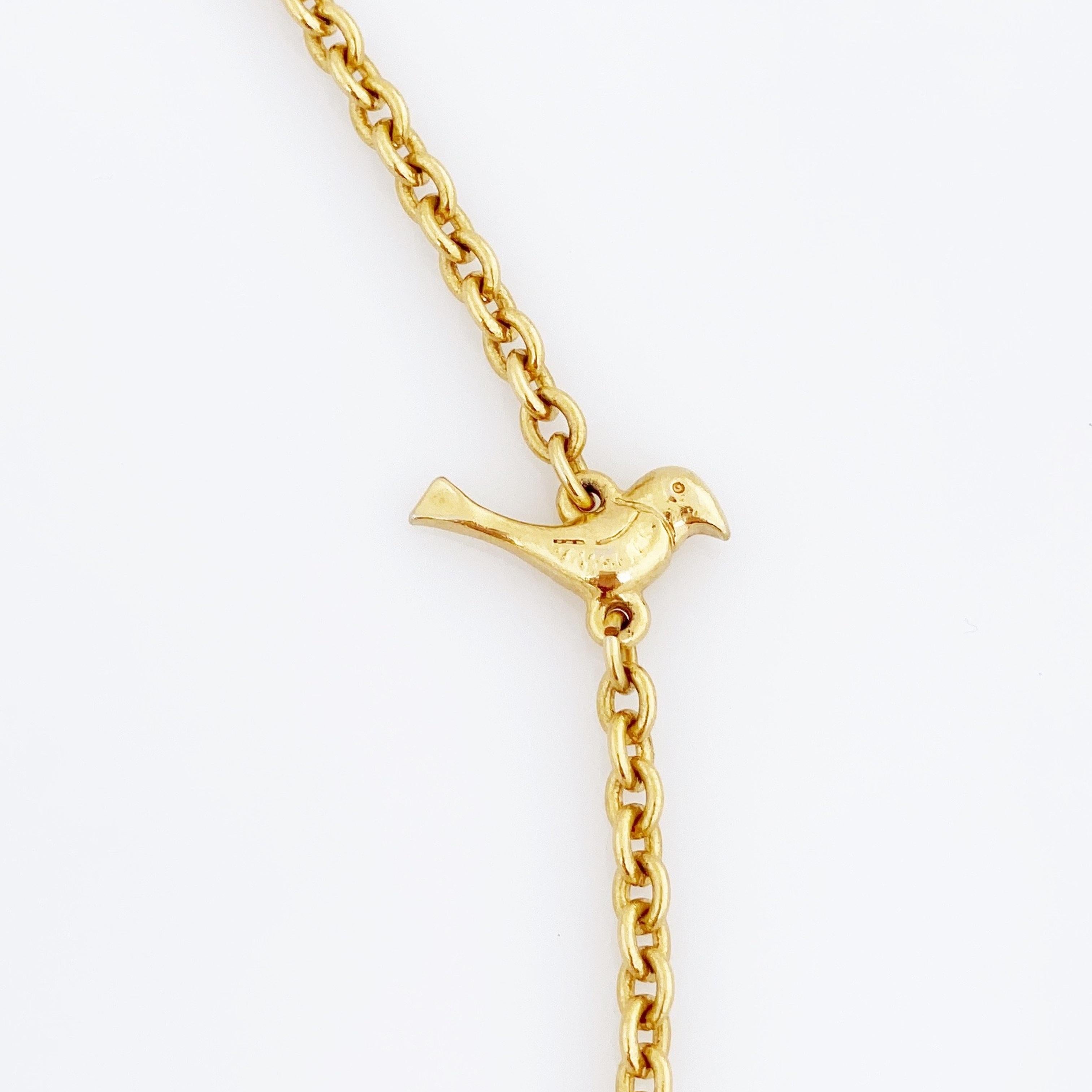 Women's Gold Animal Totem Charm Necklace By Trifari, 1970s