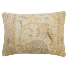 Gold Vintage Persian Tabriz Bolster Rug Pillow