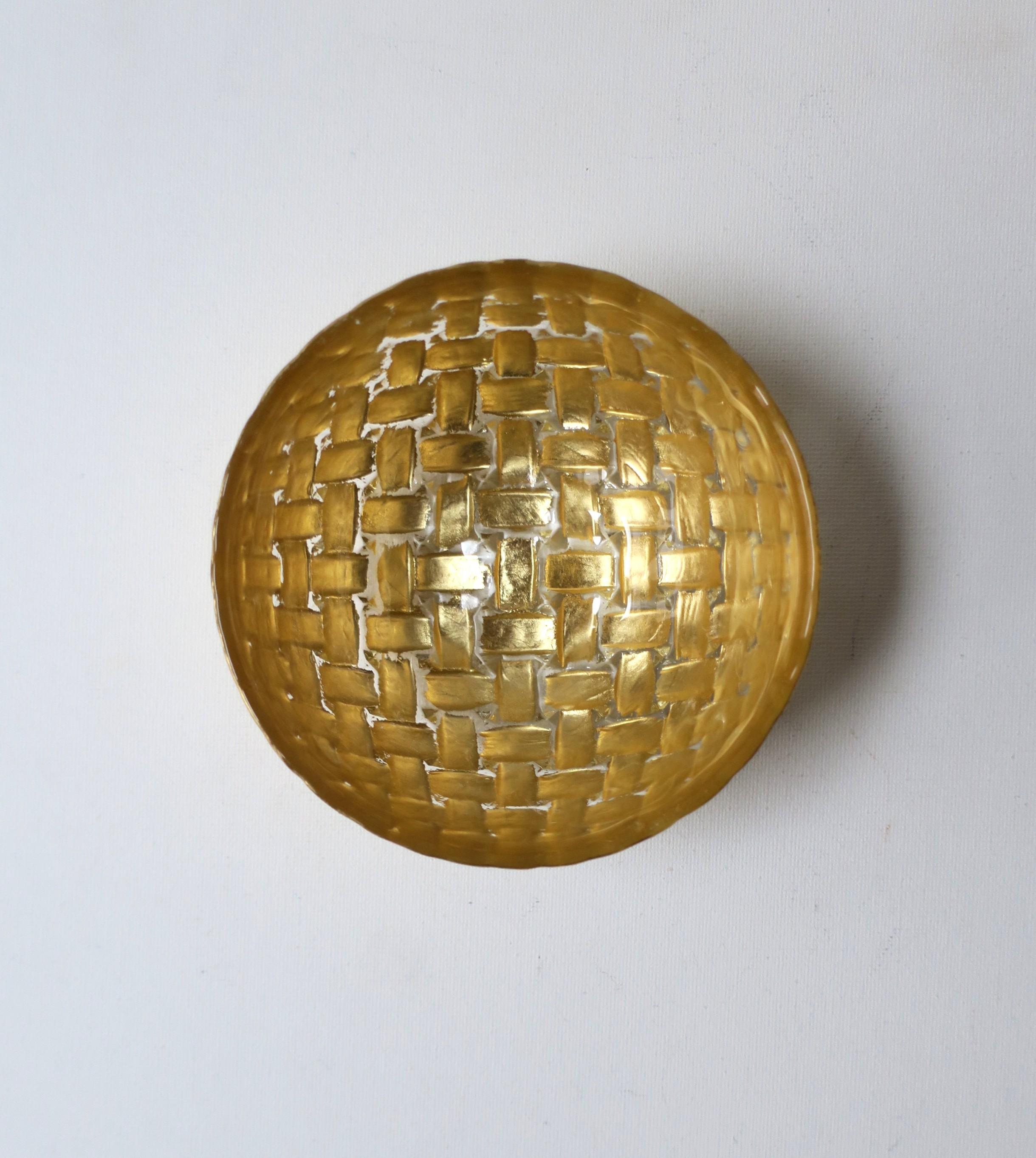 Ciotola in vetro artistico oro in vendita 3
