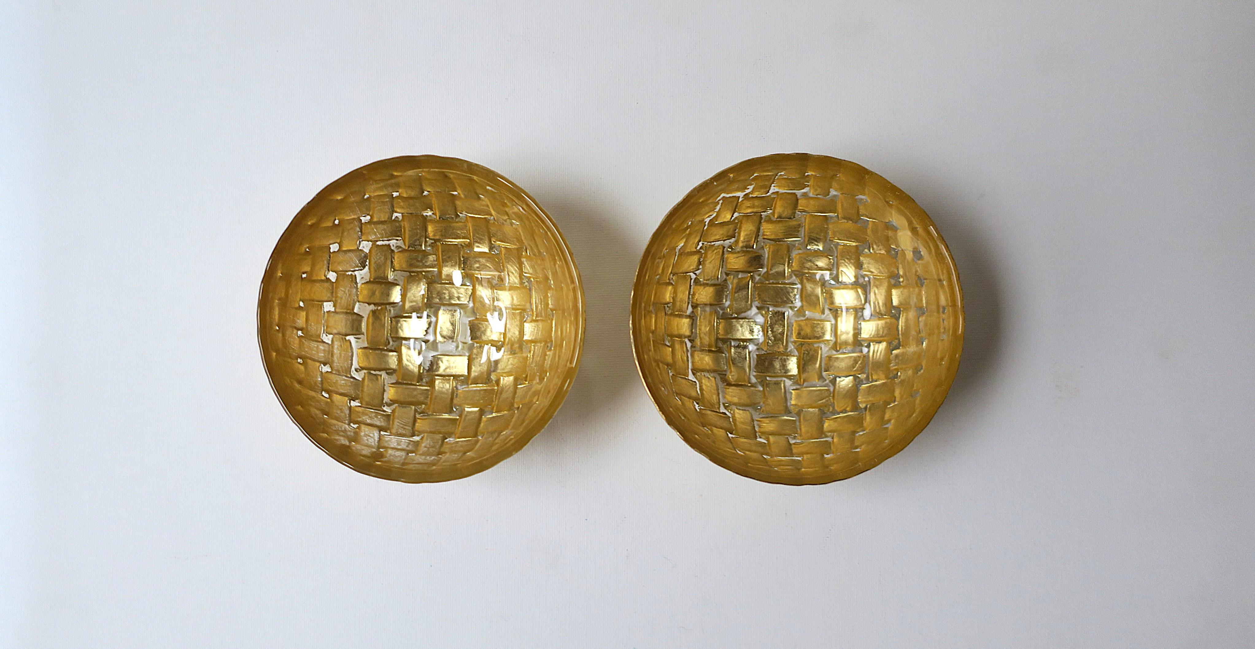 Ciotola in vetro artistico oro in vendita 1