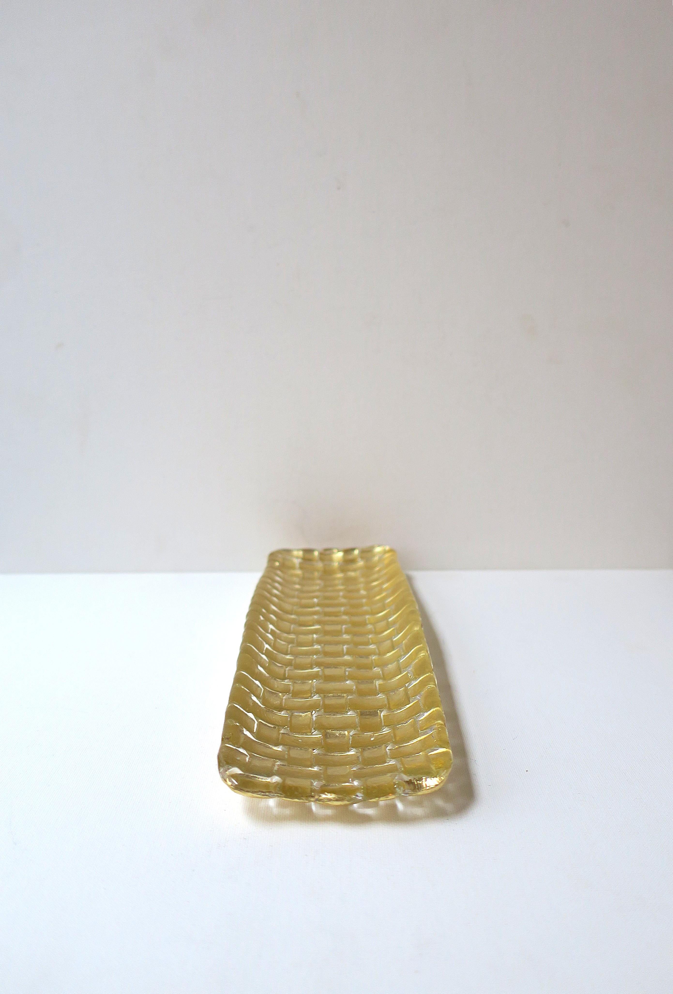 Gold-Kunstglas-Tablett im Angebot 3