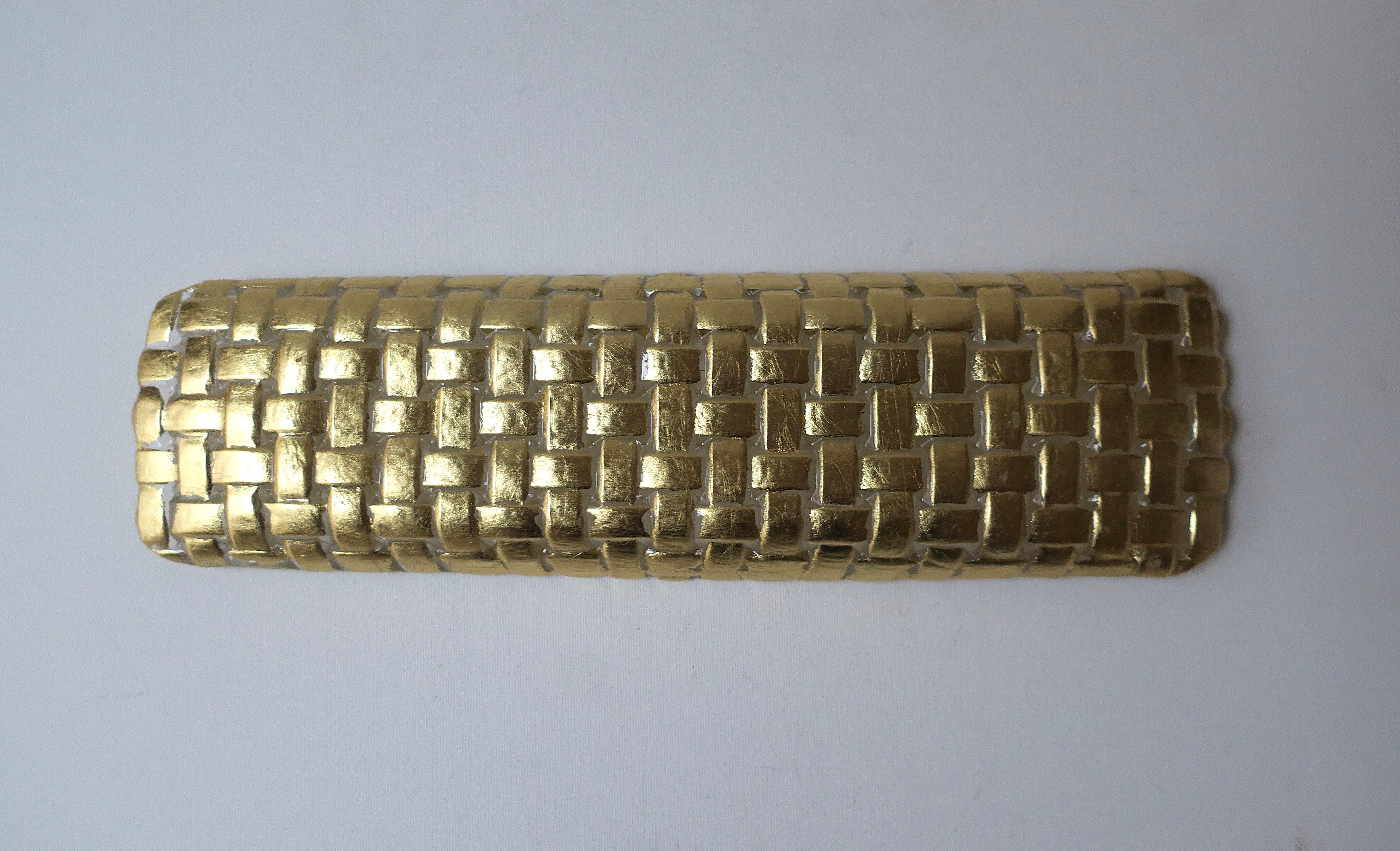 Gold-Kunstglas-Tablett im Angebot 4