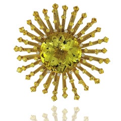 Ciondolo Astra in oro con citrino e diamanti in oro 18k di Alex Soldier