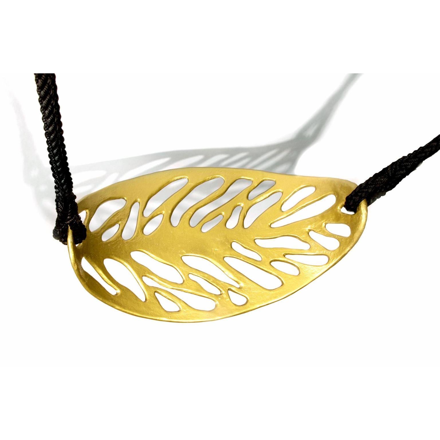 Post-Modern Gold Autoumn Leaf Swing by Veronica Mar For Sale
