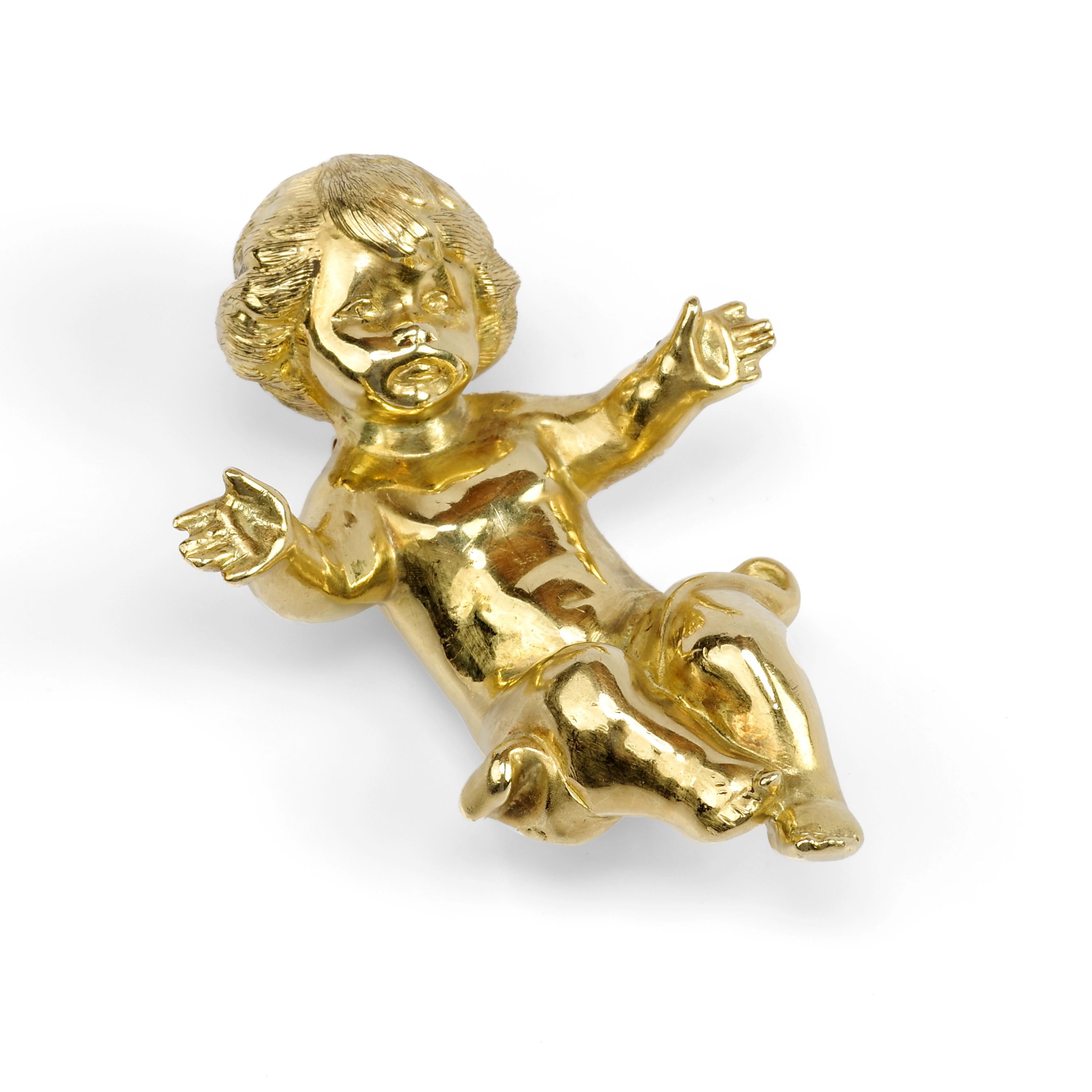 Artisan Gold Baby Jesus Pendant 3.6 Ounces