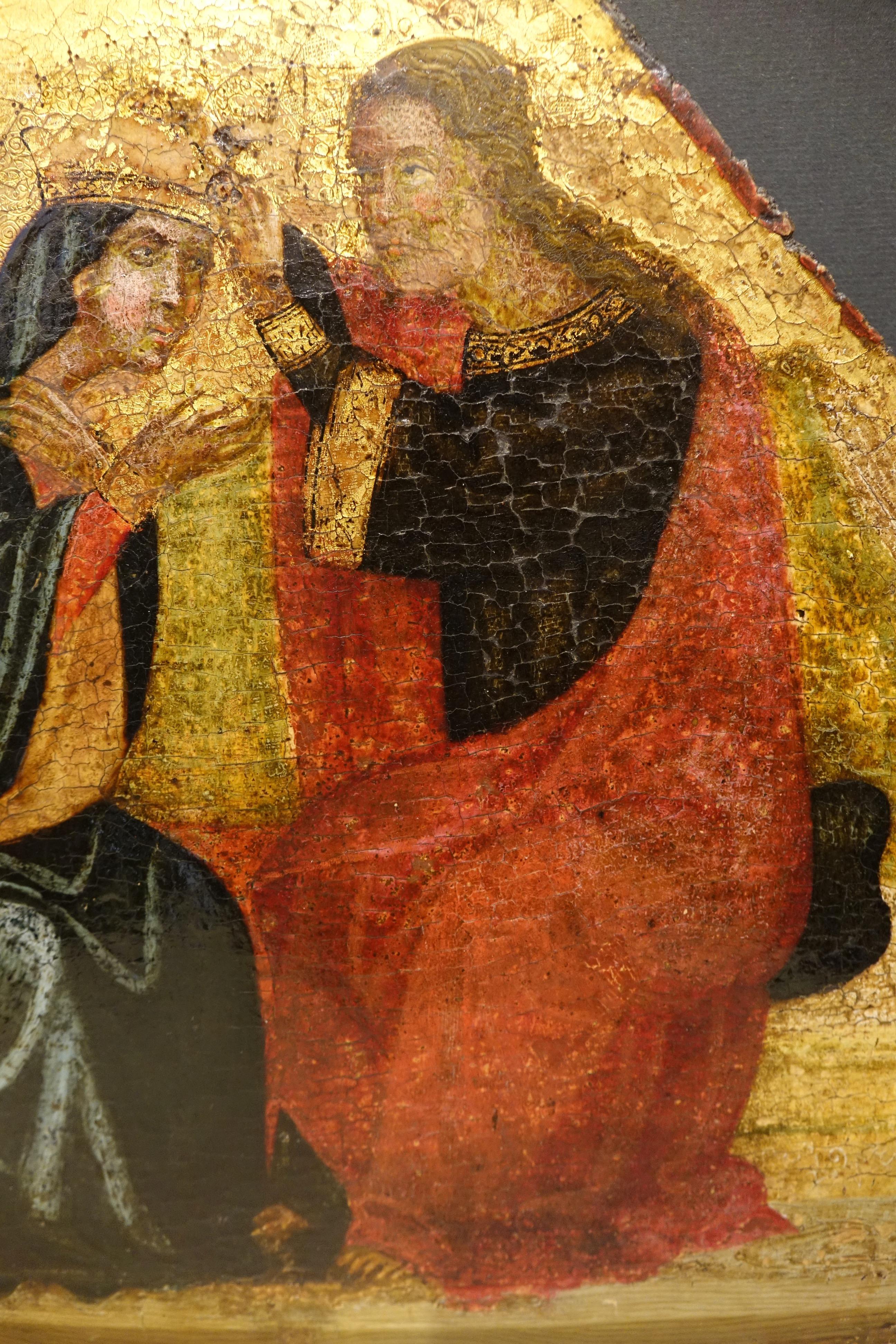 Renaissance Gold Background, Coronation of the Virgin. 14th century For Sale
