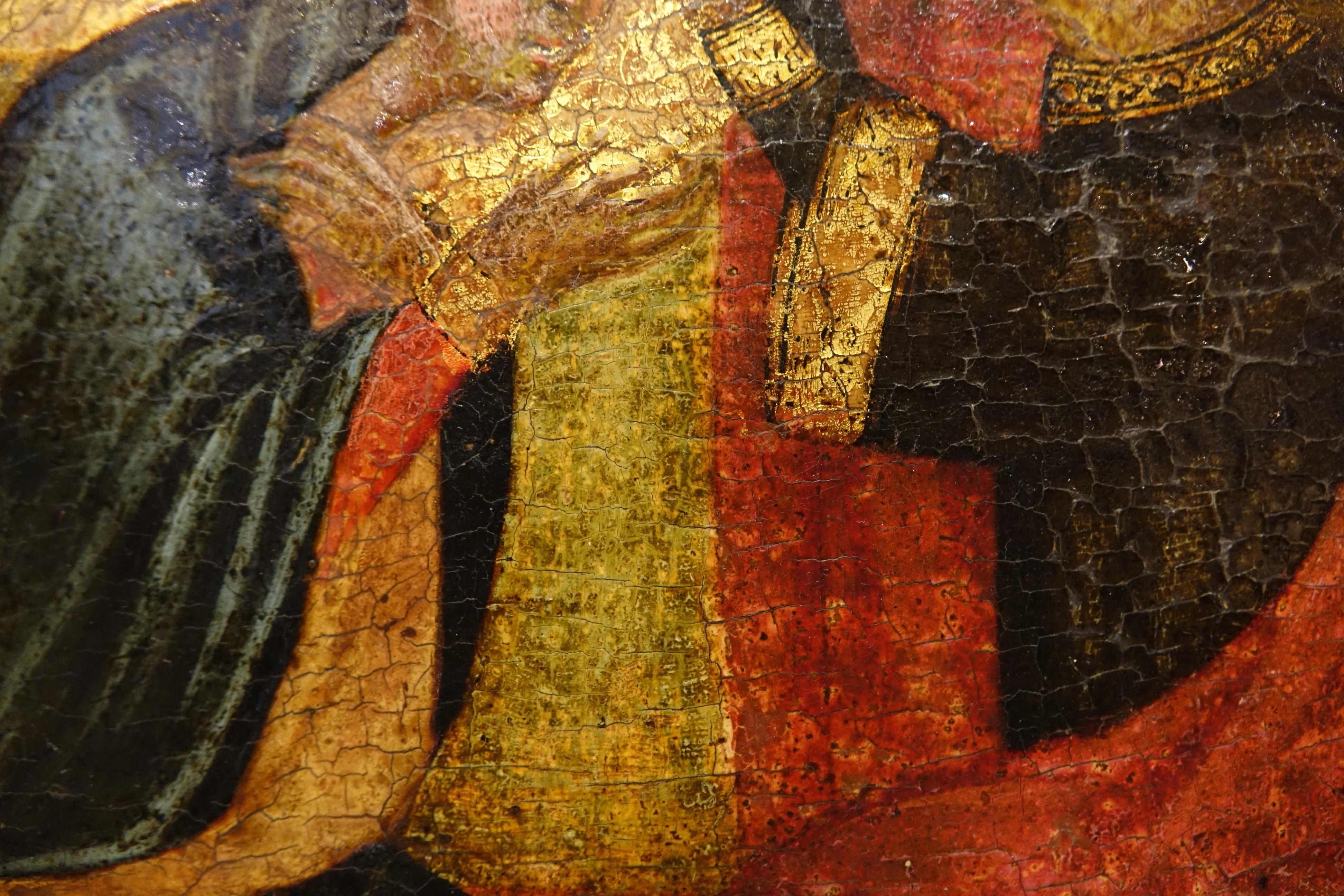 18th Century and Earlier Gold Background, Coronation of the Virgin. 14th century For Sale