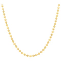 Collana di sfere d'oro Collana a strati in oro giallo 14k massiccio