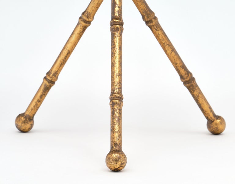 Gold Bamboo Tripod Tables at 1stdibs