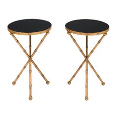 Gold Bamboo Tripod Tables