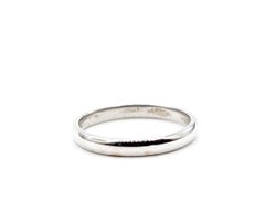 Goldband Ring aus 14k Weißgold
