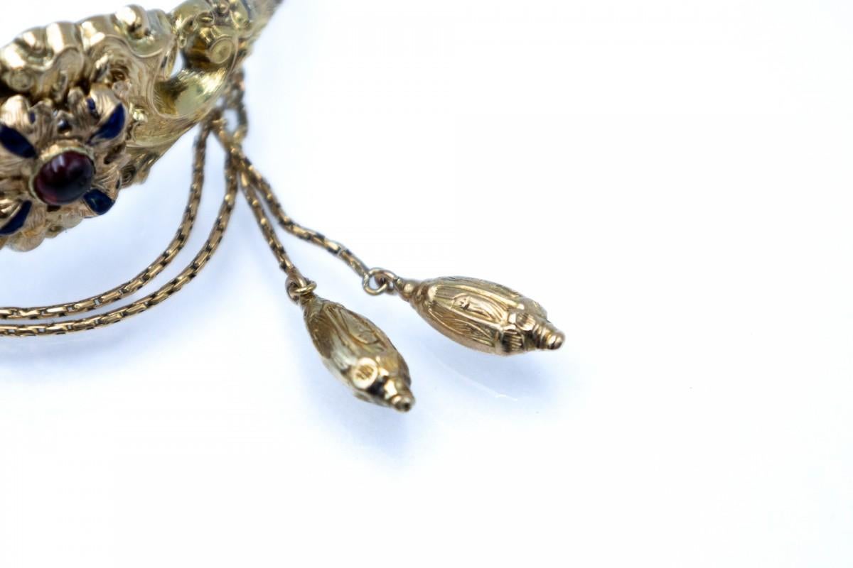 Bracelet jonc en or avec une bourse et un e-mail, Suède, 1849 Unisexe en vente